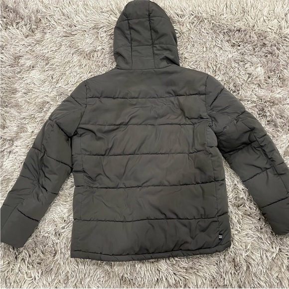 Nautica Gray Hooded Puffer Coat Men’s Large L - Picture 7 of 9
